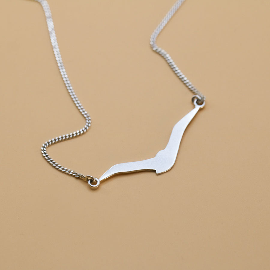 Fågel, halsband i silver