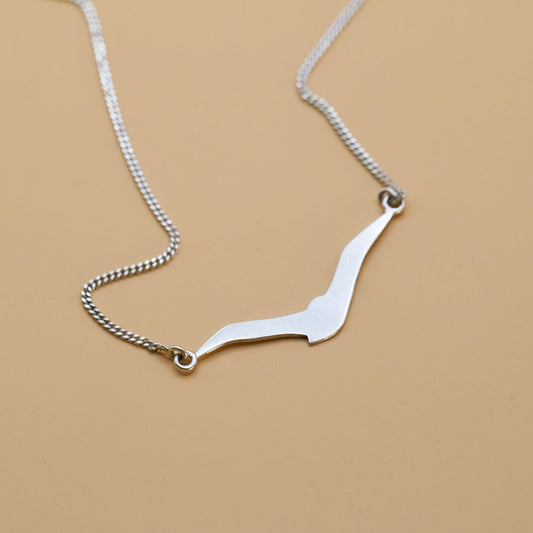 Fågel, halsband i silver